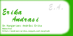 erika andrasi business card